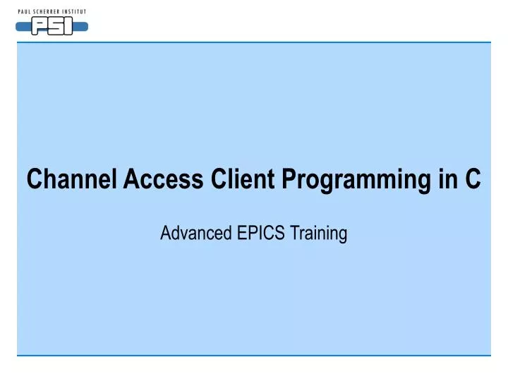 channel access client programming in c