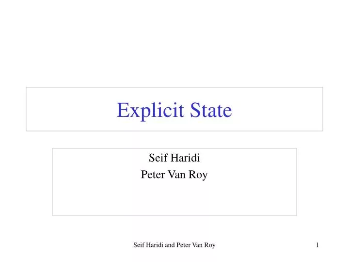 explicit state