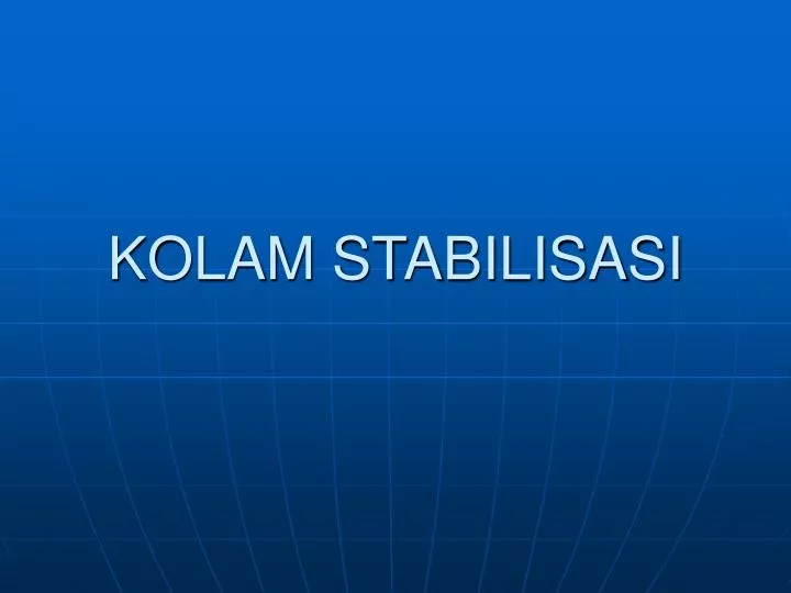 kolam stabilisasi