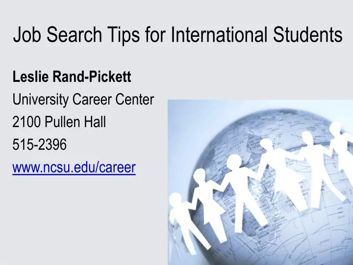 job search tips for international students