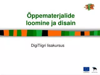 ppematerjalide loomine ja disain