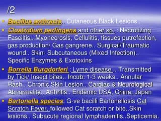 Bacillus anthracis .. Cutaneous Black Lesions..