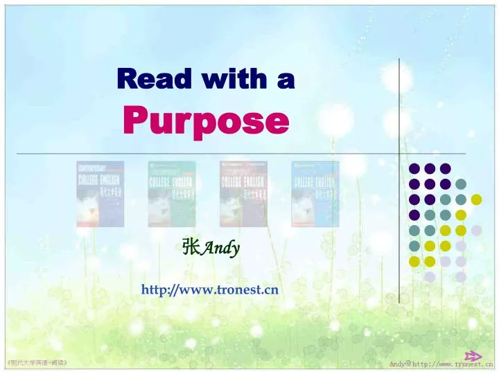 read with a purpose