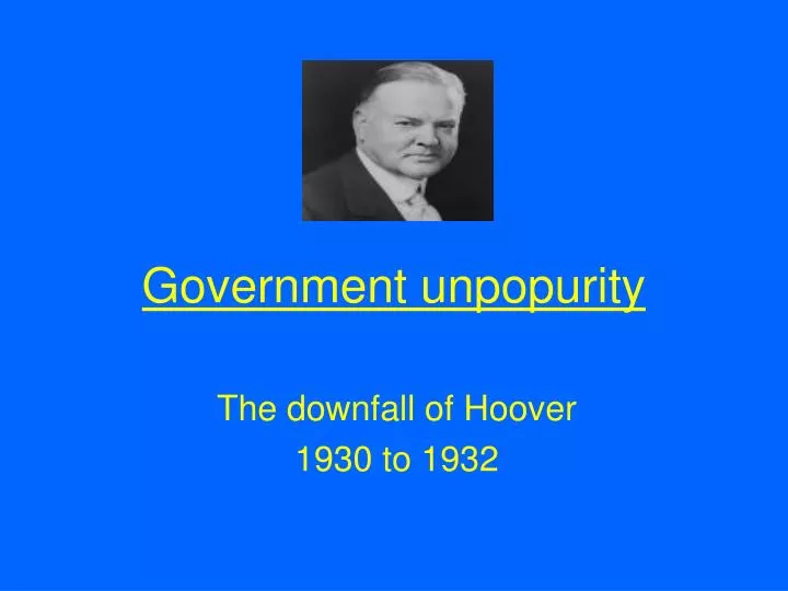 government unpopurity