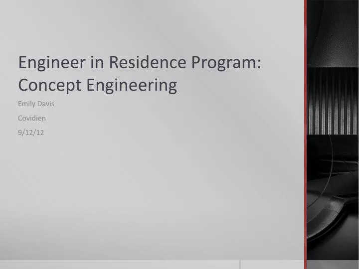 engineer in residence program concept engineering