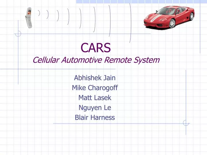 cars cellular automotive remote system