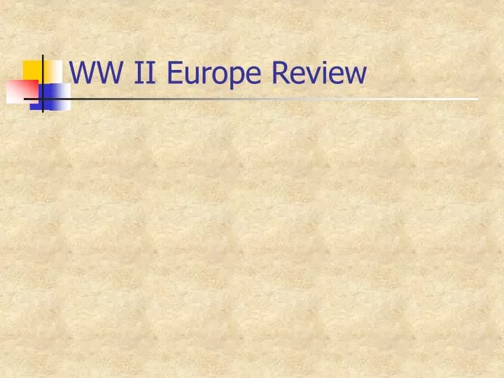 ww ii europe review