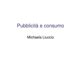 pubblicit e consumo