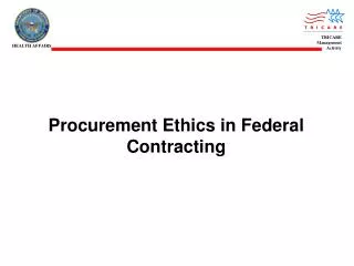 Procurement Ethics in Federal Contracting