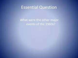 Essential Question