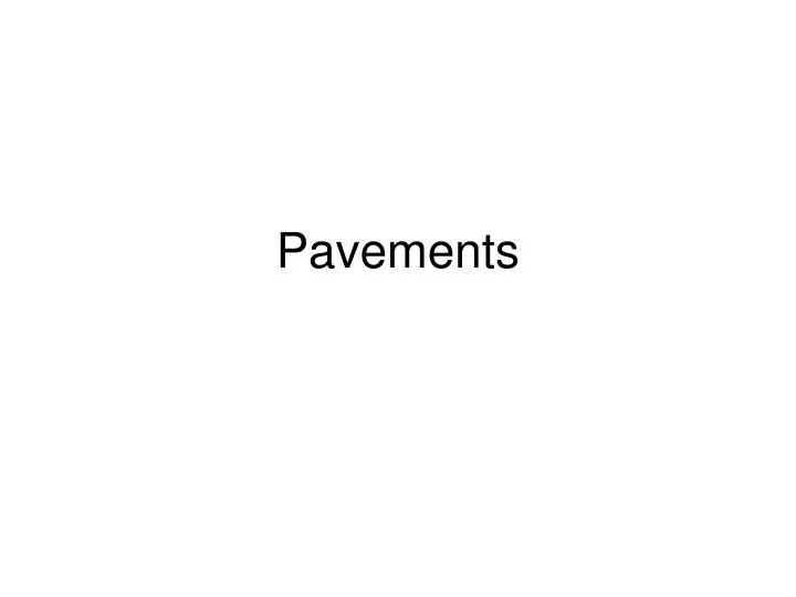 pavements