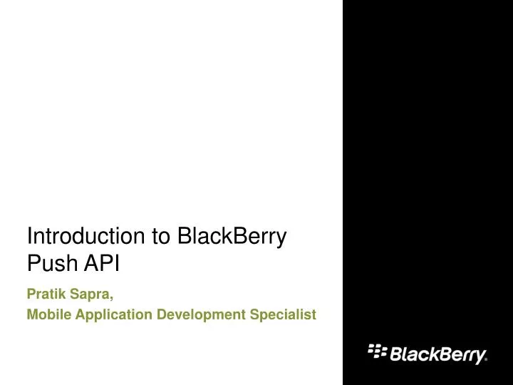 introduction to blackberry push api
