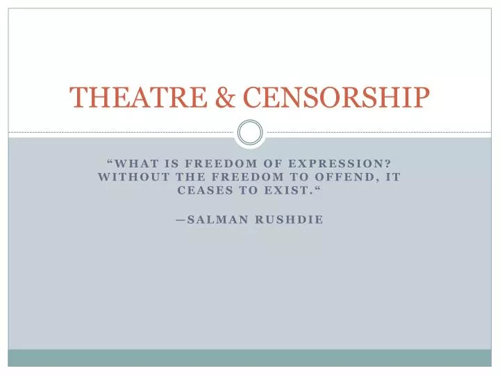 theatre censorship