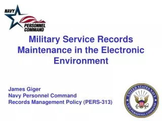 Military Service Records Maintenance in the Electronic Environment