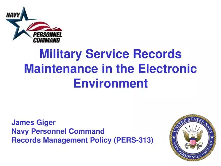 military service records maintenance in the electronic environment