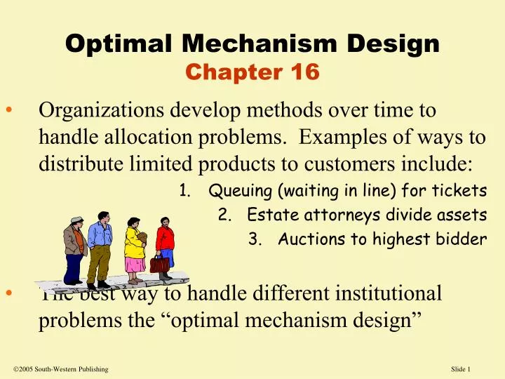 optimal mechanism design chapter 16