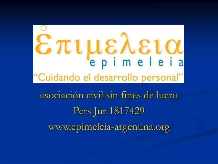 asociaci n civil sin fines de lucro pers jur 1817429 www epimeleia argentina org