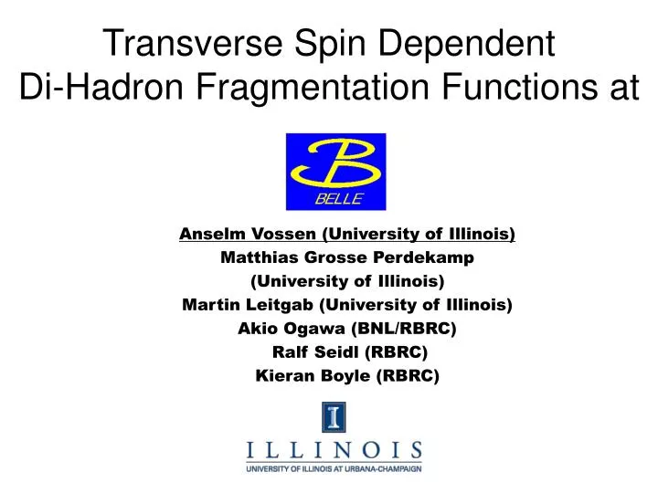 transverse spin dependent di hadron fragmentation functions at
