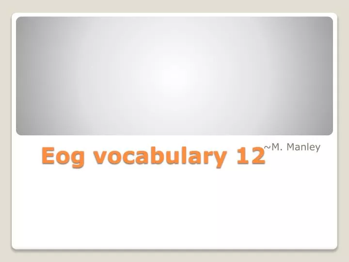 eog vocabulary 12