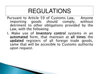 REGULATIONS