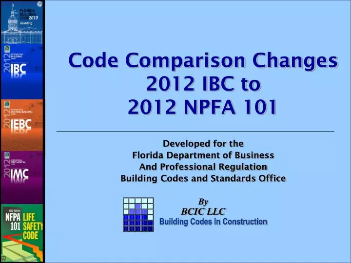 code comparison changes 2012 ibc to 2012 npfa 101