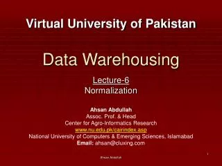 Data Warehousing