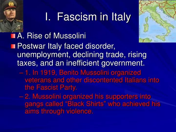 i fascism in italy
