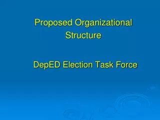 DepED Election Task Force