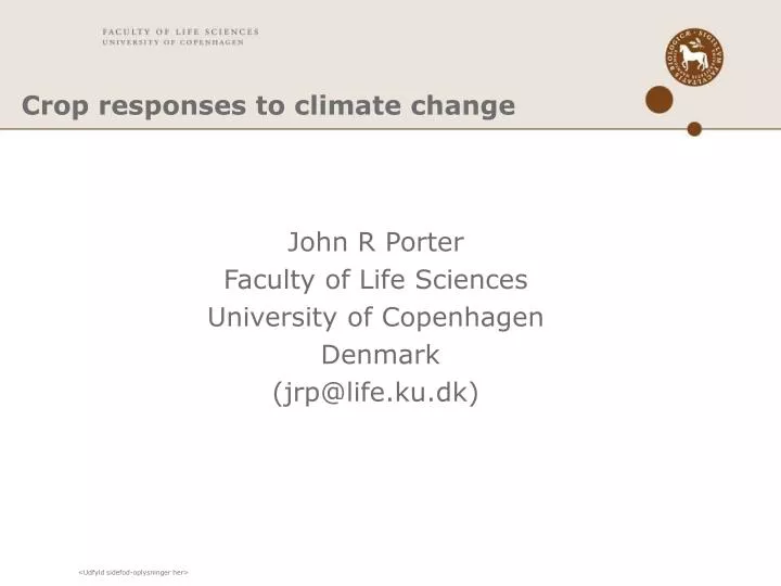 crop responses to climate change