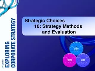 Strategic Choices 	10: Strategy Methods 	 and Evaluation