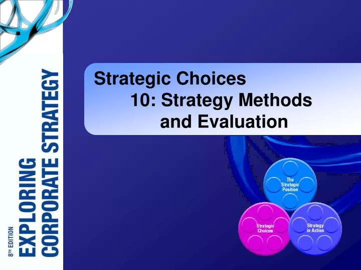 strategic choices 10 strategy methods and evaluation