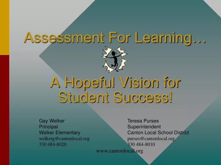 assessment for learning a hopeful vision for student success