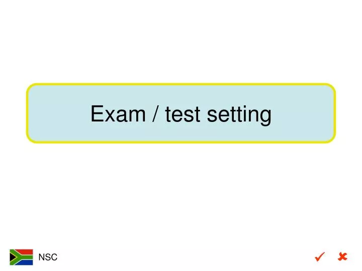 exam test setting