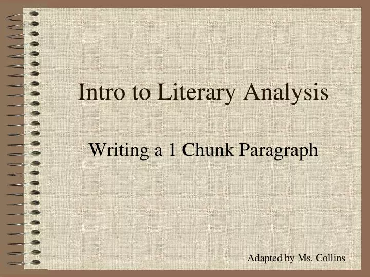 intro to literary analysis