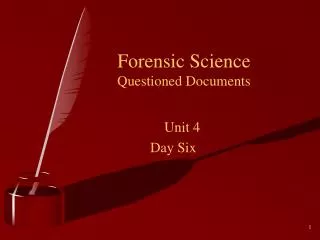 Forensic Science Questioned Documents
