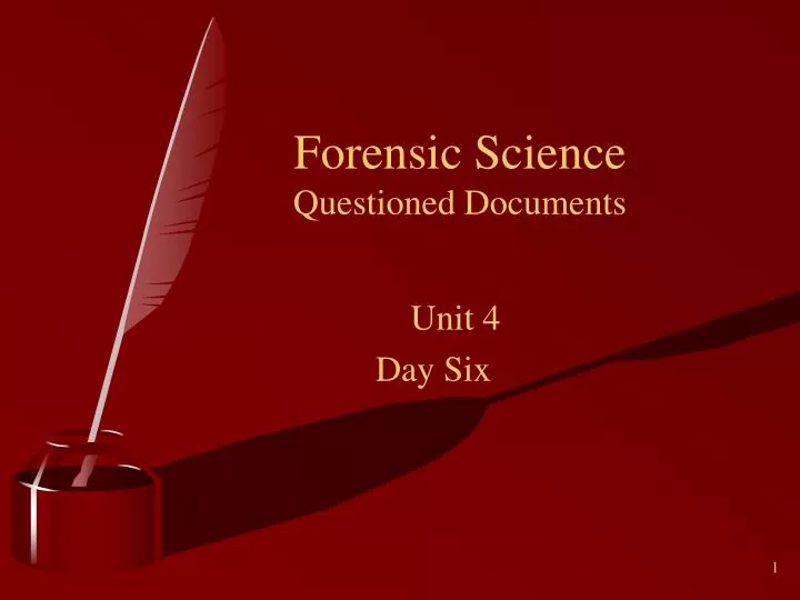 forensic science questioned documents