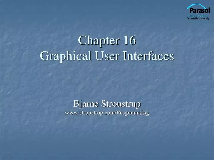 chapter 16 graphical user interfaces