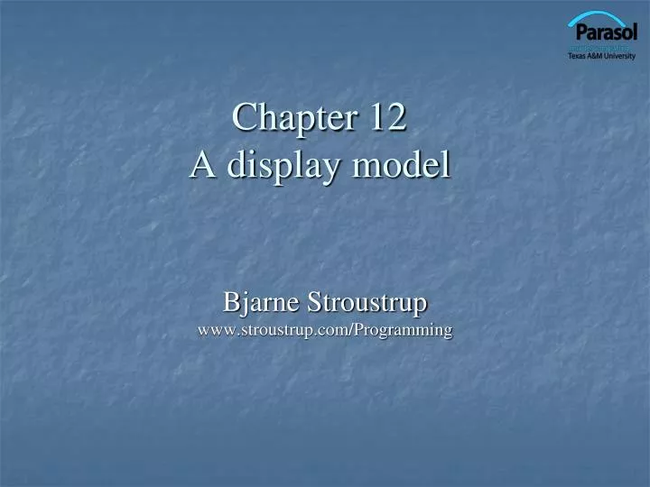chapter 12 a display model