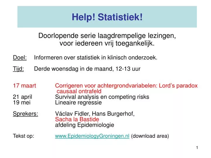 help statistiek