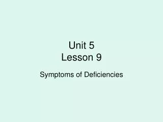 Unit 5 Lesson 9