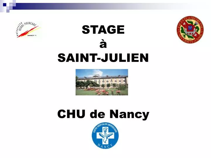 stage saint julien chu de nancy