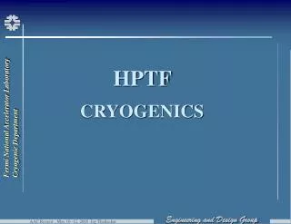 HPTF CRYOGENICS