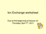 Ion Exchange worksheet - slide 1