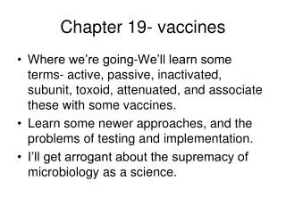 Chapter 19- vaccines