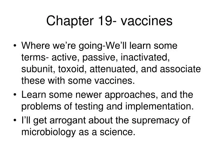 chapter 19 vaccines