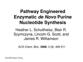 Pathway Engineered Enzymatic de Novo Purine Nucleotide Synthesis