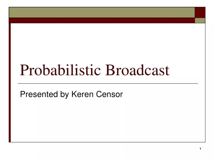 probabilistic broadcast