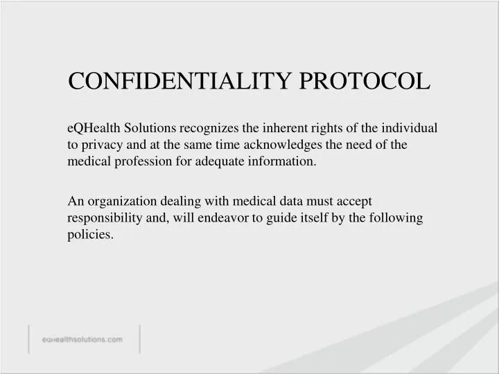 confidentiality protocol