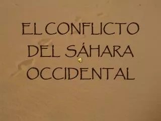 el conflicto del s hara occidental