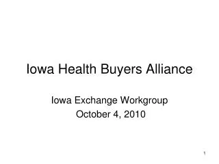 Iowa Health Buyers Alliance